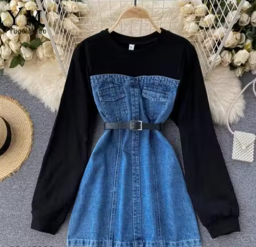 DENIM MIDI DRESS