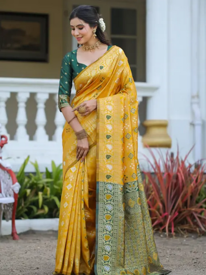 cotton silk jacquard with blouse