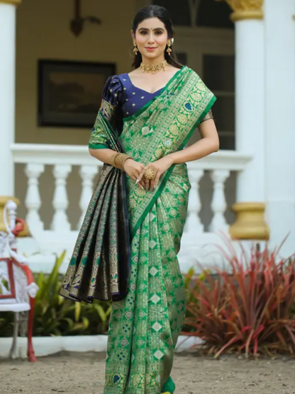 cotton silk jacquard with blouse