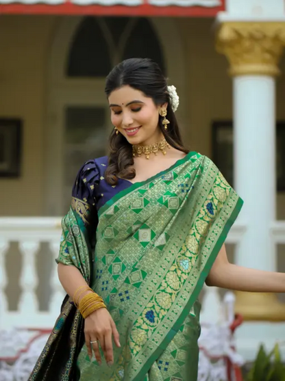 cotton silk jacquard with blouse