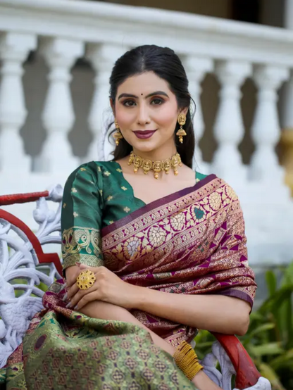 cotton silk jacquard with blouse