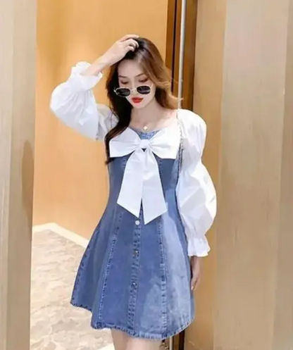 109 F WOMEN AND GIRL LATEST DENIM DRESS