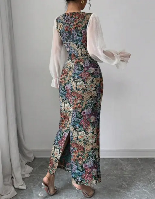 SPIVOZ PRINTED FLOWERD DRESS