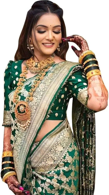 Elegant Banarasi Silk Saree with Zari Weaving