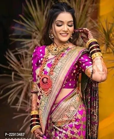 Elegant Banarasi Silk Saree with Zari Weaving